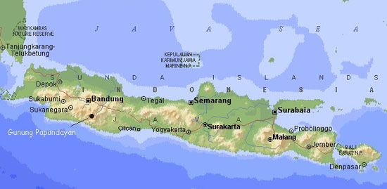 indonesia map java. Java Island Map